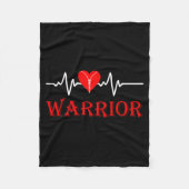 Open Heart Surgery Recovery Survivor Heart Warrior Fleece Deken (Voorkant)
