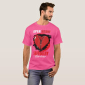 Open Heart Surgery Recovery - Survivor-modus inges T-shirt (Voorkant volledig)