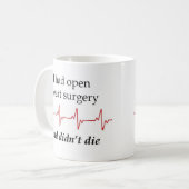 Open Heart Surgery Survivor Coffee Mug Koffiemok (Voorkant links)