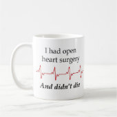 Open Heart Surgery Survivor Coffee Mug Koffiemok (Links)