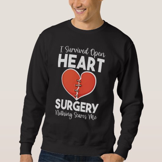 Open Heart Surgery Transplant Nothing Scares Heart Trui (Voorkant)
