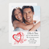 Open Hearts Foto Verloving Aankondiging (Voorkant / Achterkant)