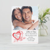 Open Hearts Foto Verloving Aankondiging (Staand voorkant)