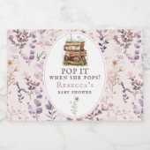 Open het als zij opengaat! Baby Shower Sparkling Wijnetiket (Enkel label)