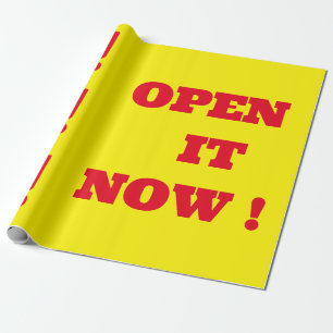 OPEN HET NU CADEAUVERPAKKING GEEL ROOD CADEAUPAPIER