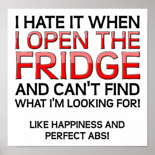 Open het Poster Fridge Funny