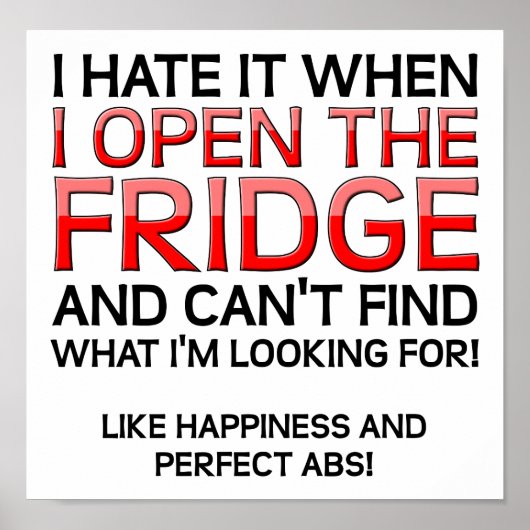 Open het Poster Fridge Funny (Voorkant)