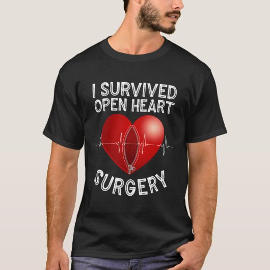 Open hij overleefde de aanval t-shirt (Voorkant)