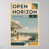 Open Horizon Mid Century Modern Poster (Voorkant)