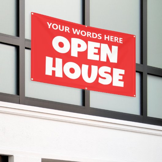 OPEN HOUSE Aangepaste Banner (Buitenkant Gebouw)