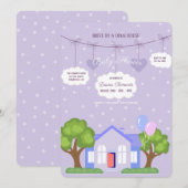 Open House Baby shower Kaart (Voorkant / Achterkant)