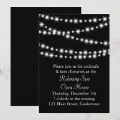 Open House Black Twinkle Lights Kaart (Voorkant / Achterkant)