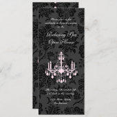 Open House Black Victoriaans Damask Kaart (Voorkant / Achterkant)