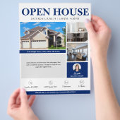 Open House Blue Real Estate Flyer (Hand)