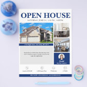 Open House Blue Real Estate Flyer (Enkel)