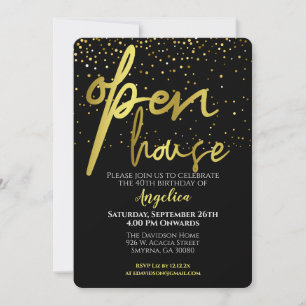 Open House Feest Black Gold Kaart