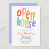 Open House Feest Modern Minimaal Kaart (Voorkant / Achterkant)