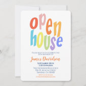 Open House Feest Modern Minimaal Kaart (Voorkant)