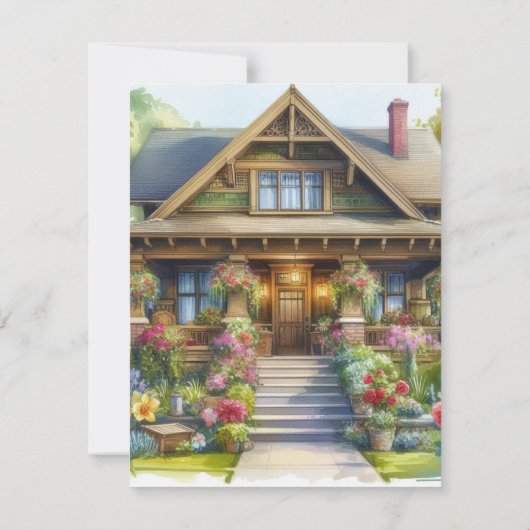 Open House Feestelijke Nieuw Huis Partij Evenement Kaart (Achterkant)