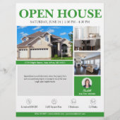Open House Green Real Estate Flyer (Voorkant)