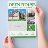 Open House Green Real Estate Flyer (Hand)