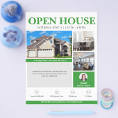 Open House Green Real Estate Flyer (Enkel)