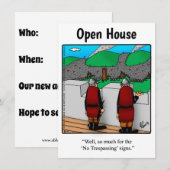 Open House Humoureuze uitnodigingen "spectickles" (Voorkant / Achterkant)