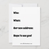 Open House Humoureuze uitnodigingen "spectickles" (Achterkant)