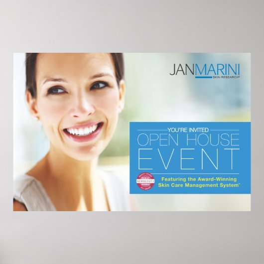 Open House Invitation 45x30" Poster (Voorkant)