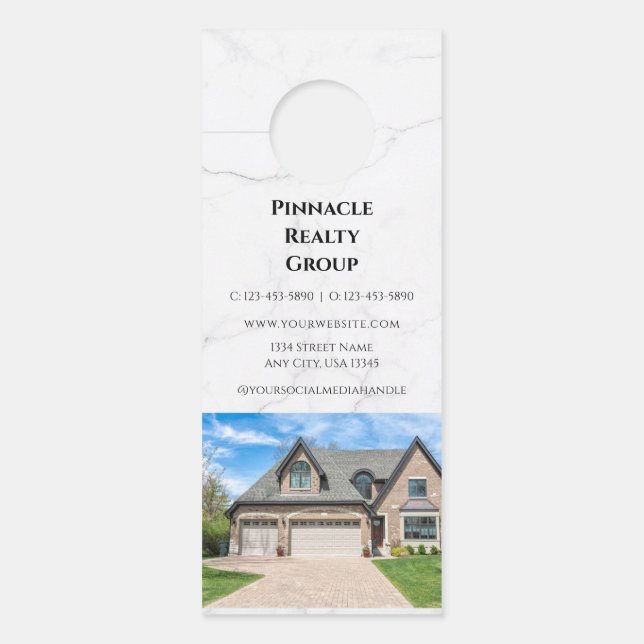 Open House Invitation Real Estate Farming Door Han Deurhanger (Voorkant)