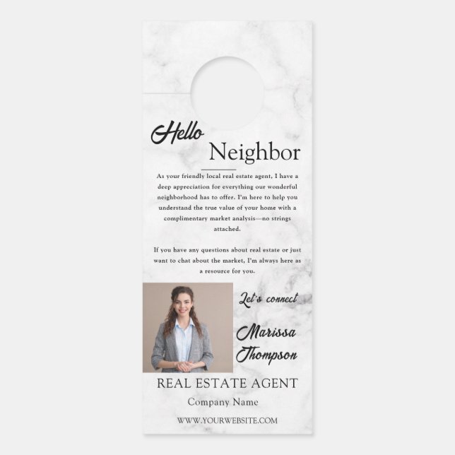 Open House Invitation Real Estate Farming Door Han Deurhanger (Voorkant)