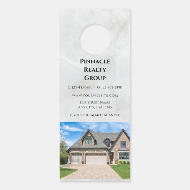 Open House Invitation Real Estate Farming Door Han Deurhanger (Voorkant)