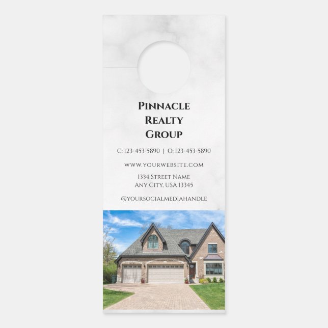 Open House Invitation Real Estate Farming Door Han Deurhanger (Voorkant)