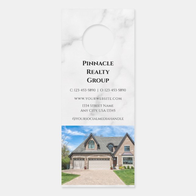 Open House Invitation Real Estate Farming Door Han Deurhanger (Voorkant)