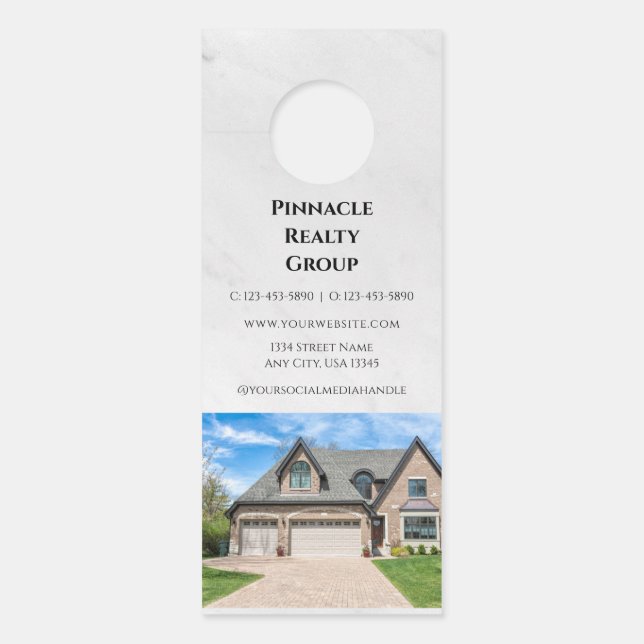 Open House Invitation Real Estate Farming Door Han Deurhanger (Voorkant)