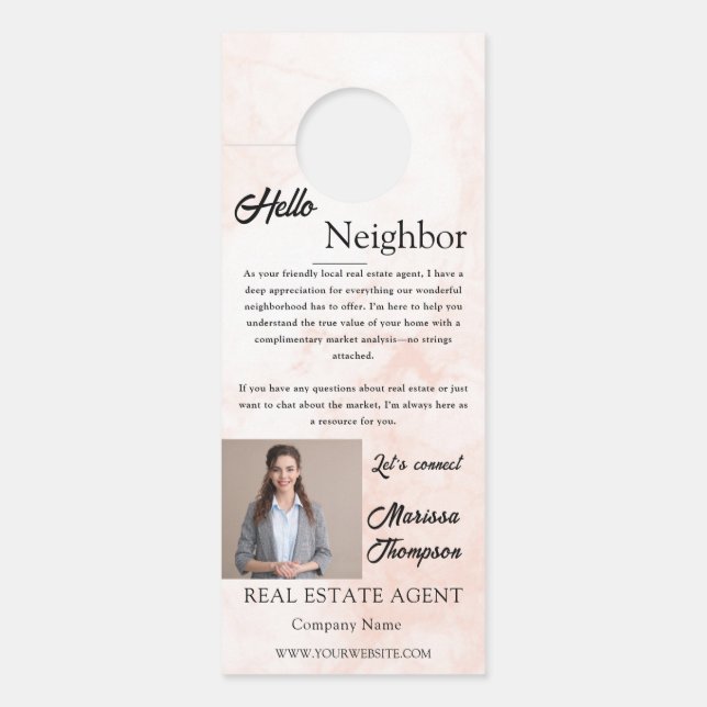 Open House Invitation Real Estate Farming Door Han Deurhanger (Voorkant)