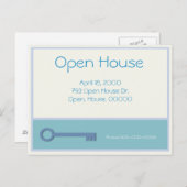 Open House Key Graphic Uitnodiging Briefkaart (Voorkant / Achterkant)