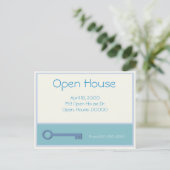 Open House Key Graphic Uitnodiging Briefkaart (Staand voorkant)