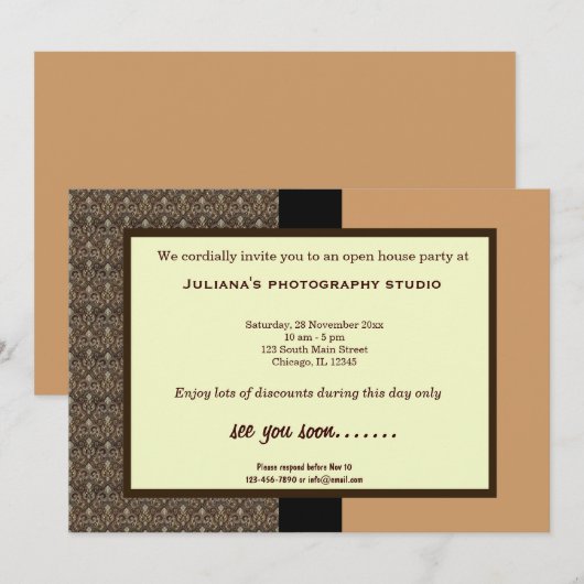 Open House New Business Kaart (Voorkant / Achterkant)