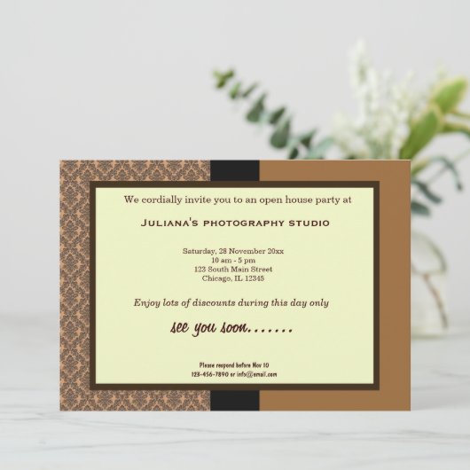 Open House New Business Kaart (Staand voorkant)