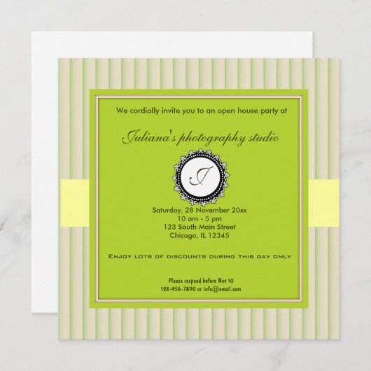 Open House New Business Kaart (Voorkant / Achterkant)