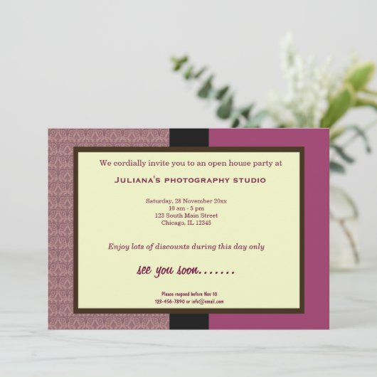 Open House New Business Kaart (Staand voorkant)