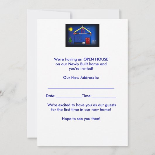 Open House - New Construction Kaart (Achterkant)