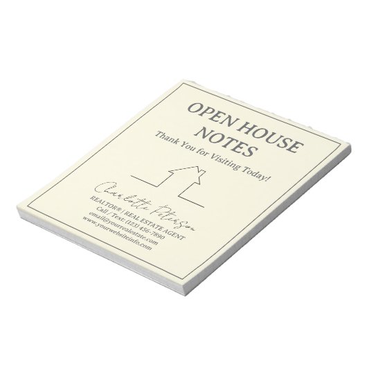 Open House Notepad for Realtors Notitieblok (Linkerzijde)
