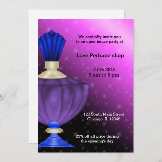 Open House Perfume store Kaart (Voorkant / Achterkant)