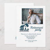 Open House Photo Retirement Party Kaart (Voorkant / Achterkant)