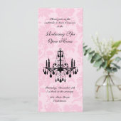 Open House Pink Victoriaans Damask Kaart (Staand voorkant)