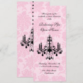 Open House Pink Victoriaans Damask Kaart (Voorkant / Achterkant)