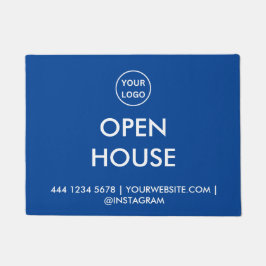 Open House Property Listing Blue Real Estate Deurmat