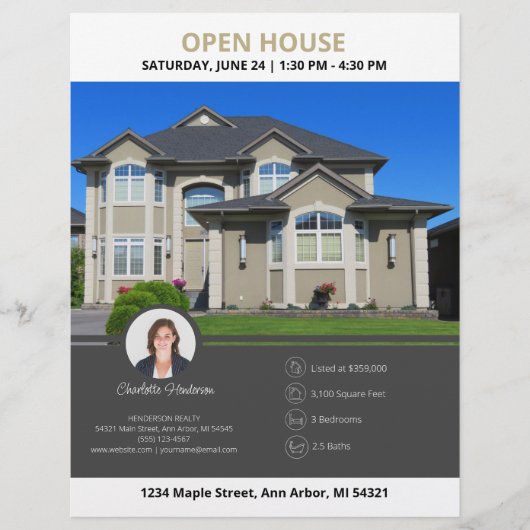 Open House Real Estate Flyer (Voorkant)